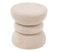 ATMOSPHERA CREATEUR D'INTERIEUR - Pouf ritem rotondo, diametro 36 cm, color crema