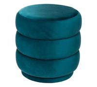 ATMOSPHERA CREATEUR D'INTERIEUR - Pouf sinan in velluto blu anatra