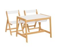 ATMOSPHERA CREATEUR D'INTERIEUR - Scrivania per bambini bako con 2 sedie e 2 cassetti, bianca