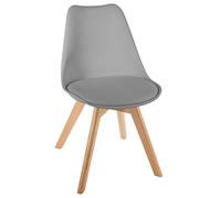 ATMOSPHERA CREATEUR D'INTERIEUR - Sedia Baya gambe in faggio grigio