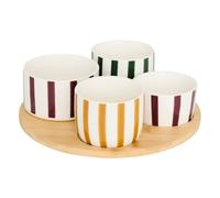 ATMOSPHERA CREATEUR D'INTERIEUR - Set da aperitivo cherie cherry 4 pezzi d25xh7,5 cm