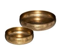 ATMOSPHERA CREATEUR D'INTERIEUR - Set di 2 ciotole oasis in metallo dorato d20 30,5 cm