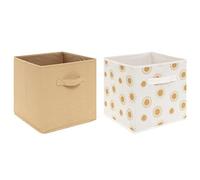 Atmosphera CREATEUR D'INTERIEUR Set di 2 scatole portaoggetti per bambini Sun giallo ocra