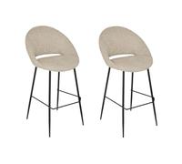 ATMOSPHERA CREATEUR D'INTERIEUR - Set di 2 sgabelli da bar amago beige 54x52cm