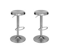ATMOSPHERA CREATEUR D'INTERIEUR - Set di 2 sgabelli da bar ilsa in argento
