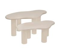 ATMOSPHERA CREATEUR D'INTERIEUR - Set di 2 tavolini olao avorio 100x60cm