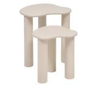 ATMOSPHERA CREATEUR D'INTERIEUR - Set di 2 tavolini olao avorio 45x45cm