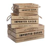 ATMOSPHERA CREATEUR D'INTERIEUR - Set di 3 cassette in legno denys