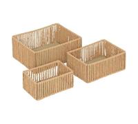 ATMOSPHERA CREATEUR D'INTERIEUR - Set di 3 cesti ali marroni s m l