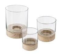 ATMOSPHERA CREATEUR D'INTERIEUR - Set di 3 portacandele in vetro Summer D10 13 16cm