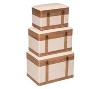 ATMOSPHERA CREATEUR D'INTERIEUR - Set di 3 scatole Beige Norah l39 44 51cm