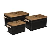 ATMOSPHERA CREATEUR D'INTERIEUR - Set di 3 scatole Cuba l45 54 60cm