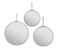 ATMOSPHERA CREATEUR D'INTERIEUR - Set di 3 specchi neri lilou d20 25 30cm