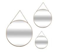 ATMOSPHERA CREATEUR D'INTERIEUR - Set di 3 specchi rotondi dorati d20 24 d29cm