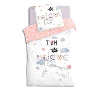 ATMOSPHERA CREATEUR D'INTERIEUR - Set di Biancheria da Letto per Bambini in Cotone con Unicorno 140x200cm