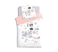 ATMOSPHERA CREATEUR D'INTERIEUR - Set di Biancheria da Letto per Bambini in Cotone con Unicorno 140x200cm