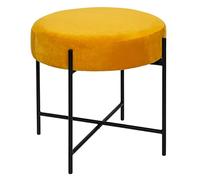 ATMOSPHERA CREATEUR D'INTERIEUR - Sgabello arty in velluto giallo senape