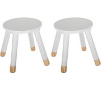 ATMOSPHERA CREATEUR D'INTERIEUR - Sgabello per bambini Douceur bianco (Confezione da 2)