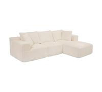 ATMOSPHERA CREATEUR D'INTERIEUR - Solka Divano angolare a 3 posti 254x164x78 cm Avorio a Coste