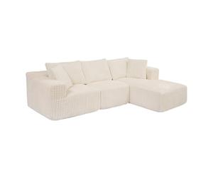 ATMOSPHERA CREATEUR D'INTERIEUR - Solka Divano angolare a 3 posti 254x164x78 cm Avorio a Coste