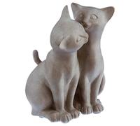 ATMOSPHERA CREATEUR D'INTERIEUR - Statuetta di coppia di gatti H17cm