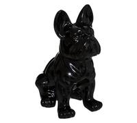 ATMOSPHERA CREATEUR D'INTERIEUR - Statuetta in ceramica nera bulldog h12cm