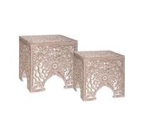 ATMOSPHERA CREATEUR D'INTERIEUR - Tavolini di servizio ayden, legno intagliato