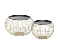 ATMOSPHERA CREATEUR D'INTERIEUR - Tavolini nido alya in metallo dorato d49 66,5 cm