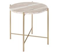 ATMOSPHERA CREATEUR D'INTERIEUR - Tavolino metsa beige 42,5x42,5x41cm