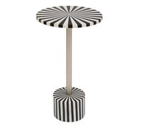 ATMOSPHERA CREATEUR D'INTERIEUR - Tavolino nema bianco e nero 36x36x58,5 cm