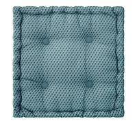 Atmosphera - Cuscino da pavimento Otto in cotone, 40 x 40 cm, colore: Blu anatra