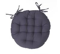 Atmosphera - Cuscino rotondo in cotone grigio scuro D38 cm