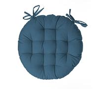 Atmosphera - Cuscino rotondo per sedia blu anatra D 38 cm