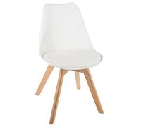 ATMOSPHERA CREATEUR D'INTERIEUR - Sedia Baya, gambe in faggio bianco