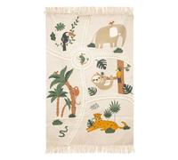 ATMOSPHERA CREATEUR D'INTERIEUR Tappeto rettangolare giungla in cotone 100 x 150 cm