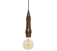 Atmosphera - Lampada a sospensione in legno marrone H 30 cm