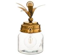 Atmosphera - Lampada LED "Ananas" in vetro dorato H33 cm