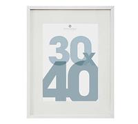 Atmosphera - Manu Cornice portafoto bianca 30x40 cm, con passepartout 20x29 cm, da tavolo o da appendere - Per decorazione murale, soggiorno, ufficio