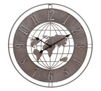 Atmosphera - Orologio da parete in metallo grigio, industriale, diametro: 68 cm