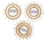 Atmosphera Createur d'Interieur Set di 3 specchi Soleil in rattan Ø 28 cm