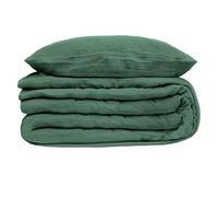 Atmosphera - Set di biancheria da letto in garza di cotone, 240 x 220 cm, colore: verde celadon