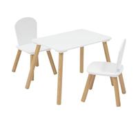 ATMOSPHERA CREATEUR D'INTERIEUR - Set di 3 tavoli e 2 sedie per bambini alex bianco