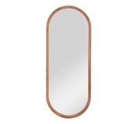 Atmosphera - Espejo de pared ovalado Gianni 90 x 35 cm, marco de madera de hevea - Para recibidor, dormitorio y vestidor