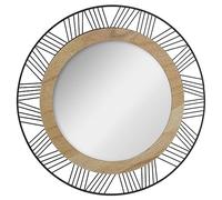 Atmosphera Specchio Indiana in metallo nero D45cm Design moderno