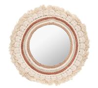 Atmosphera - Specchio Wonder in cotone e legno, 40 cm