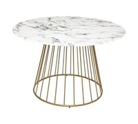 ATMOSPHERA CREATEUR D'INTERIEUR - Tavolo da pranzo rayo effetto marmo oro bianco d120cm