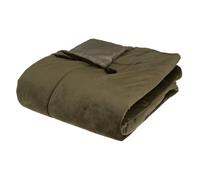Atmosphera - Trapunta Sonia in velluto, 80 x 180 cm, colore: Verde cachi