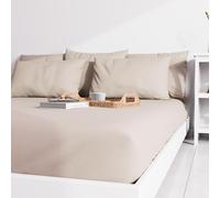 Atmosphère Lenzuolo con Angoli, Beige (Ecru), 160 x 200 cm
