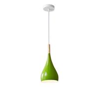 Atmospheric Chandelier, American Style Color Hanging Lamp, Farmhouse Wood Art Decorative Pendant Lights, Home & Office Decor Light Fixture for Bedroom, Dining Room, Study(Green)