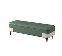 ATMRC Poggiapiedi Sgabello da letto all'estremità del letto Sgabello for cambiare le scarpe for la casa Sgabello portaoggetti con contenitore for soggiorno Sgabello creativo Ingresso(Green)